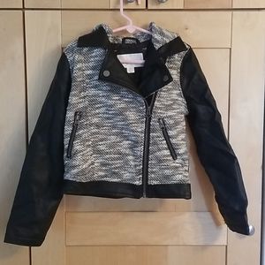 Foux Leather & Tweed Girls motorcycle jacket